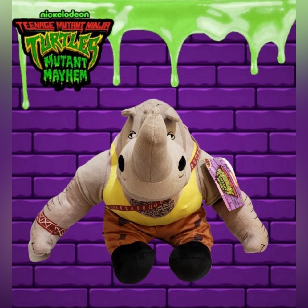 TMNT Rocksteady pillow buddy plush Teenage Mutant Ninja Turtle Mutant Mayhem